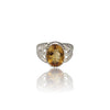Natural Citrine Silver Ring 3.86 Ct