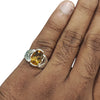 Natural Citrine Silver Ring 4.13 Ct