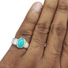 Natural Irani Fairoos Silver Ring 2.81 Ct
