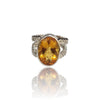 Natural Citrine Silver Ring 10.23 Ct