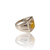 Natural Yellow Sapphire Silver Ring 3.50 Ct
