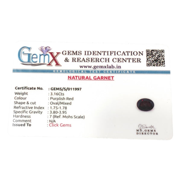 Natural Garnet 3.16Ct