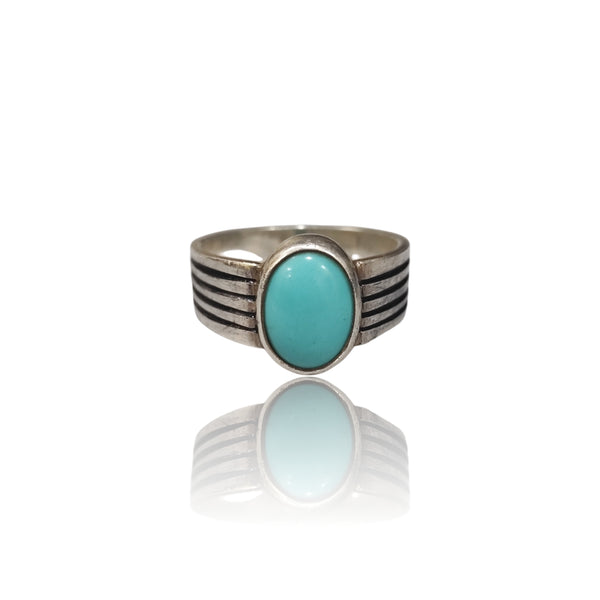 Natural American Fairoos Silver Ring 4.27 Ct