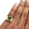 Natural Lemon Quartz Silver Ring 8.91 Ct