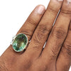 Natural Green Amethyst Silver Ring 20.36 Ct