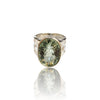 Natural Green Amethyst Silver Ring 14.27 Ct
