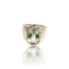 Natural Green Amethyst Silver Ring 8.35 Ct
