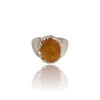 Natural Yellow Sapphire Silver Ring 5.35 Ct
