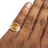 Natural Yellow Sapphire Silver Ring 5.35 Ct