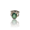 Natural Fluorite Silver Ring 11.06 Ct