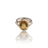 Natural Citrine Silver Ring 4.15 Ct