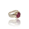 Natural Ruby Silver Ring 10.5 Ct