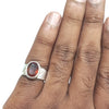 Natural Hessonite Silver Ring 4.75 Ct