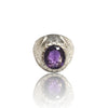 Natural Amethyst Silver Ring 6.82 Ct