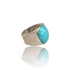 Natural American Fairoos Silver Ring 6.87 Ct