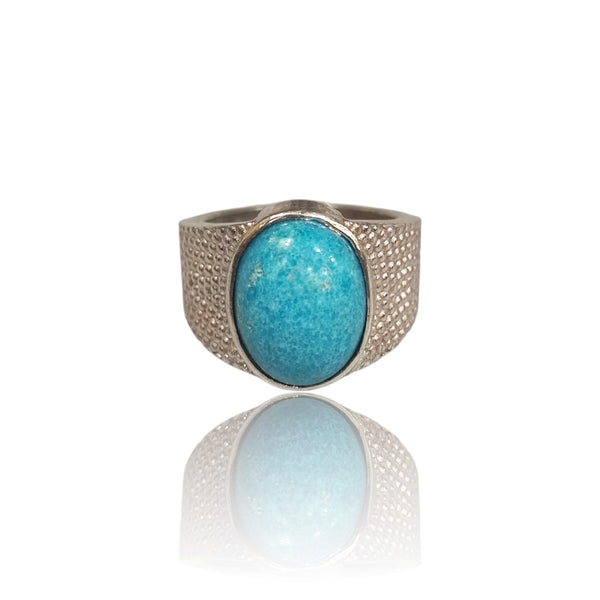 Natural American Fairoos Silver Ring 6.87 Ct