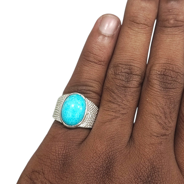 Natural American Fairoos Silver Ring 6.87 Ct