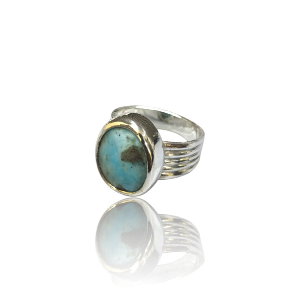 Natural Irani Fairoos Silver Ring 9.42 Ct