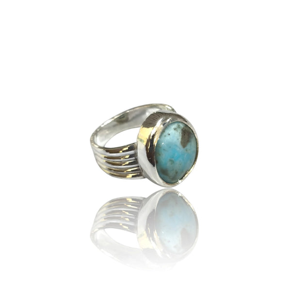 Natural Irani Fairoos Silver Ring 9.42 Ct