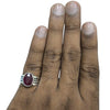 Natural Ruby Silver Ring 5.25 Ct