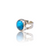 Natural Irani firoza turquoise silver ring 8.88ct — lab certified Click Gems
