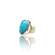 Natural Irani firoza turquoise silver ring 21.93ct — lab certified Click Gems