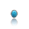 Natural American Fairoos Silver Ring 13.68 Ct — close up detail, authentic American firoza turquoise silver ring