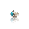 Natural Irani firoza turquoise silver ring 4.12ct — lab certified Click Gems