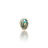 Natural Irani Fairoos Silver Ring 23.00 Ct — close up detail, authentic Irani firoza turquoise silver ring
