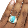 Natural Irani Fairoos Silver Ring 9.28 Ct