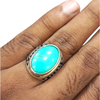 Natural American Fairoos Silver Ring 14.00 Ct — natural American firoza turquoise ring view 4