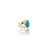 Natural Irani Fairoos Silver Ring 6.00 Ct — side view, lab certified natural Irani firoza turquoise