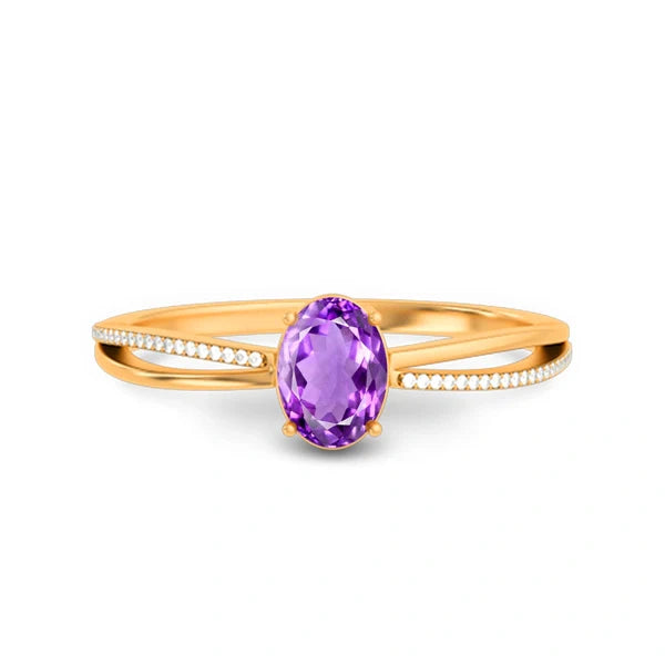 Amethyst Panchdhatu Ring R47