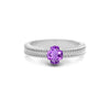 Amethyst Platinum Ring R3