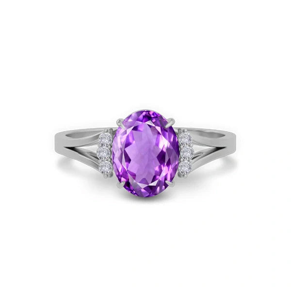 Amethyst Sterling Silver Ring R52