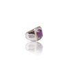 Natural Ruby Silver Thailand Model Ring 3.70 Ct — side view, lab certified natural natural ruby manik