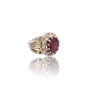 Natural Ruby Silver Ring 9.60 Ct — side view, lab certified natural natural ruby manik