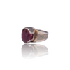 Natural natural ruby manik silver ring 4.77ct — lab certified Click Gems