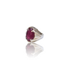 Natural natural ruby manik silver ring 17.82ct — lab certified Click Gems