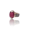 Natural natural ruby manik silver ring 15.28ct — lab certified Click Gems