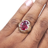 Natural Ruby Silver Ring 9.20 Ct — natural natural ruby manik ring view 4