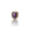 Natural Amethyst Silver Ring 7.35 Ct — close up detail, authentic amethyst katela silver ring