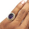 Natural Amethyst Silver Ring 7.35 Ct — natural amethyst katela ring view 4