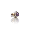 Natural Amethyst Silver Ring 2.84 Ct — side view, lab certified natural amethyst katela