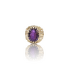 Natural Amethyst Silver Ring 6.42 Ct — close up detail, authentic amethyst katela silver ring
