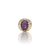 Natural Amethyst Silver Ring 8.75 Ct — close up detail, authentic amethyst katela silver ring