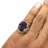 Natural Amethyst Silver Ring 16.51 Ct — natural amethyst katela ring view 4