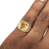 Natural Citrine Silver Ring 5.73 Ct — natural citrine sunela ring view 4