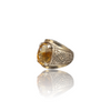Natural citrine sunela silver ring 6.89ct — lab certified Click Gems