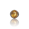 Natural Citrine Silver Ring 13.38 Ct — close up detail, authentic citrine sunela silver ring